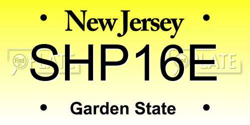 SHP16E New Jersey License Plate