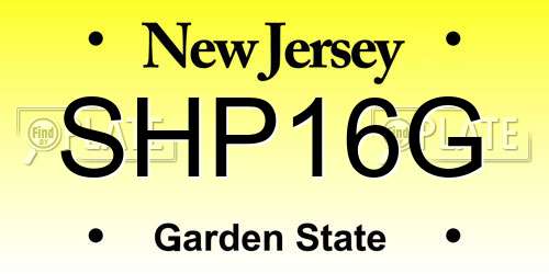 SHP16G New Jersey License Plate