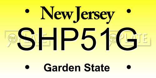 SHP51G New Jersey License Plate