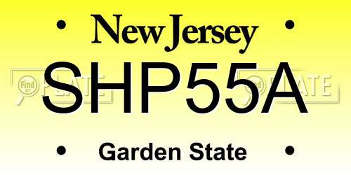 SHP55A New Jersey License Plate