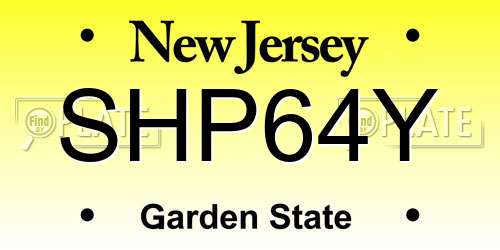 SHP64Y New Jersey License Plate