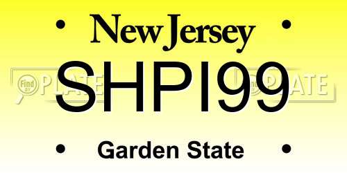 SHPI99 New Jersey License Plate