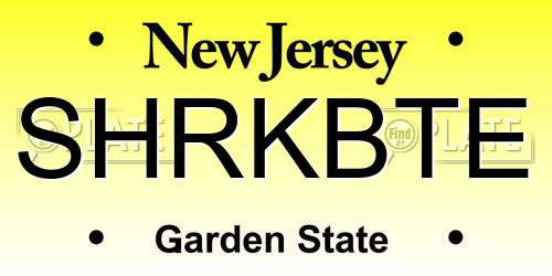 SHRKBTE New Jersey License Plate