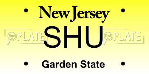 SHU New Jersey License Plate