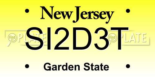 SI2D3T New Jersey License Plate