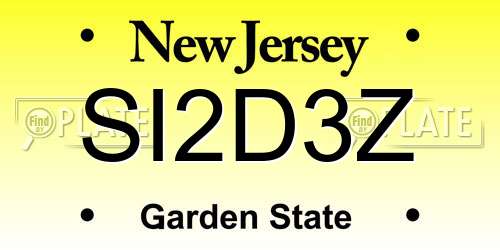 SI2D3Z New Jersey License Plate
