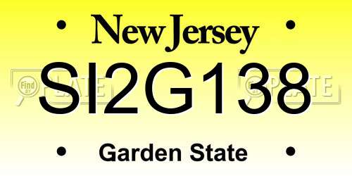 SI2G138 New Jersey License Plate