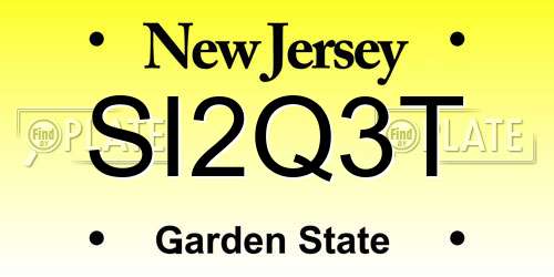 SI2Q3T New Jersey License Plate