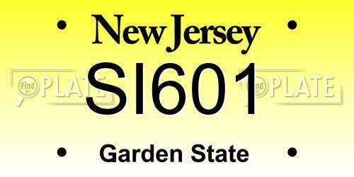 SI601 New Jersey License Plate