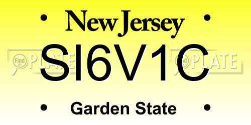 SI6V1C New Jersey License Plate