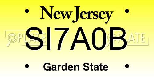 SI7A0B New Jersey License Plate