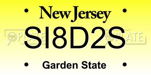 SI8D2S New Jersey License Plate
