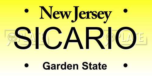 SICARIO New Jersey License Plate