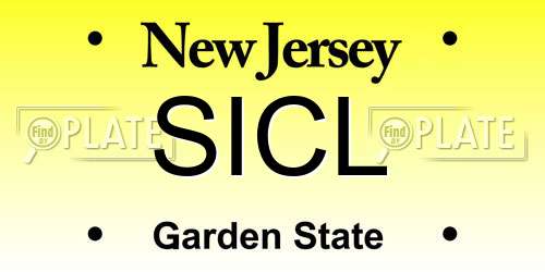 SICL New Jersey License Plate