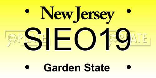 SIEO19 New Jersey License Plate