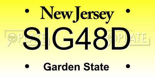 SIG48D New Jersey License Plate