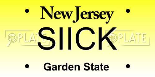 SIICK New Jersey License Plate