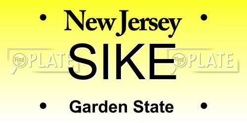 SIKE New Jersey License Plate