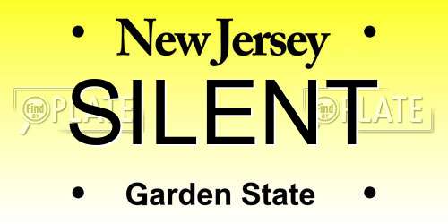 SILENT New Jersey License Plate