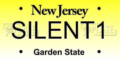 SILENT1 New Jersey License Plate