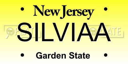 SILVIAA New Jersey License Plate