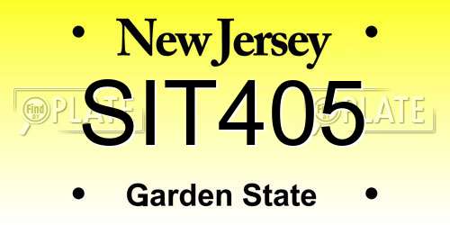 SIT405 New Jersey License Plate