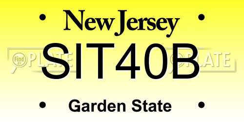 SIT40B New Jersey License Plate