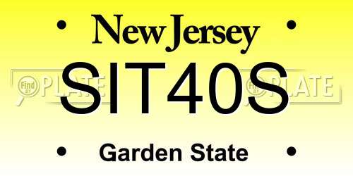 SIT40S New Jersey License Plate