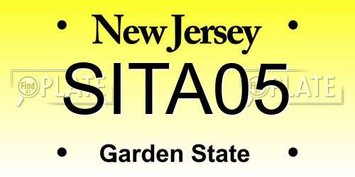 SITA05 New Jersey License Plate