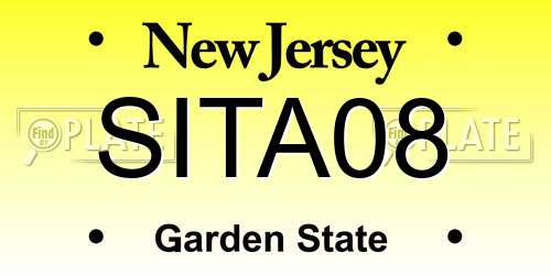 SITA08 New Jersey License Plate