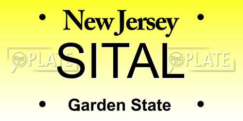 SITAL New Jersey License Plate