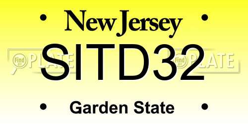 SITD32 New Jersey License Plate