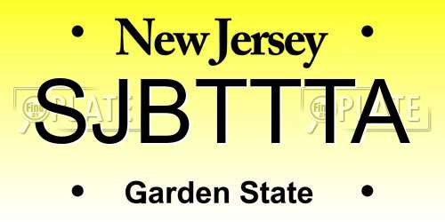 SJBTTTA New Jersey License Plate