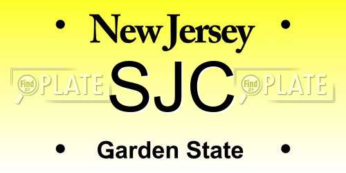 SJC New Jersey License Plate