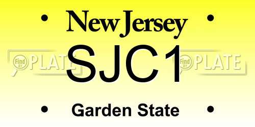 SJC1 New Jersey License Plate