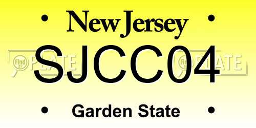 SJCC04 New Jersey License Plate