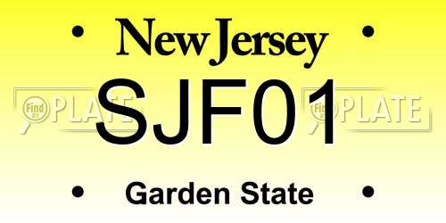 SJF01 New Jersey License Plate