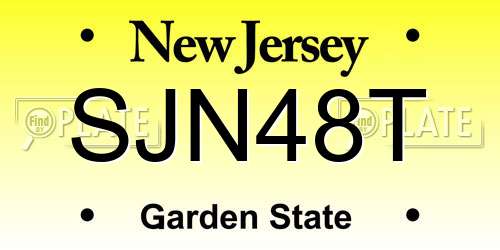 SJN48T New Jersey License Plate
