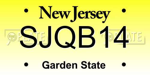 SJQB14 New Jersey License Plate