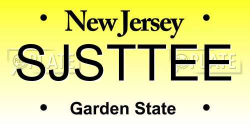 SJSTTEE New Jersey License Plate
