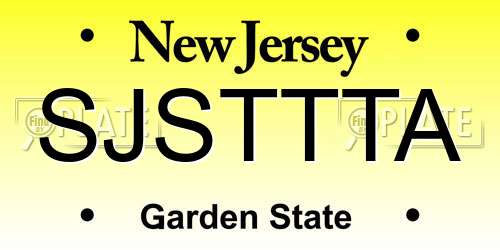 SJSTTTA New Jersey License Plate