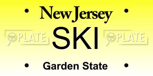 SKI New Jersey License Plate