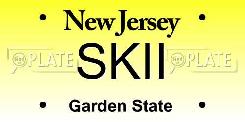 SKII New Jersey License Plate