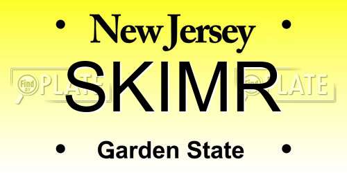 SKIMR New Jersey License Plate