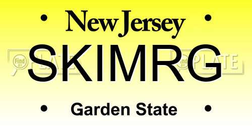 SKIMRG New Jersey License Plate