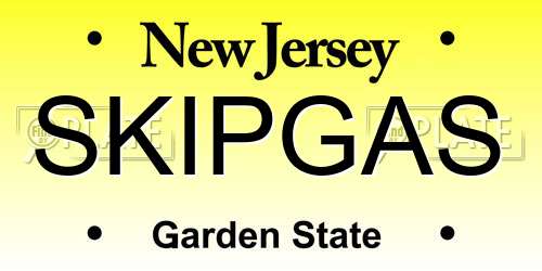 SKIPGAS New Jersey License Plate
