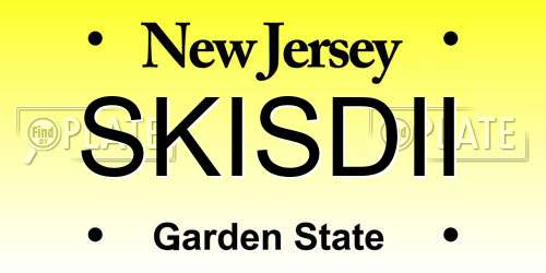 SKISDII New Jersey License Plate