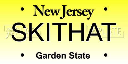 SKITHAT New Jersey License Plate
