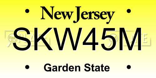 SKW45M New Jersey License Plate