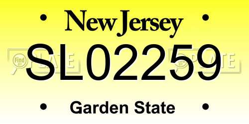 SL02259 New Jersey License Plate